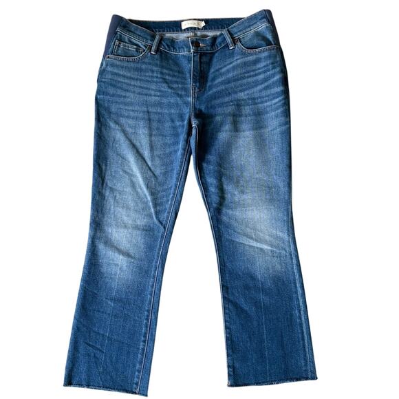 HATCH Collection The Crop Maternity Jeans Raw Hem Indigo Wash Women's Size 29 - Picture 4 of 12